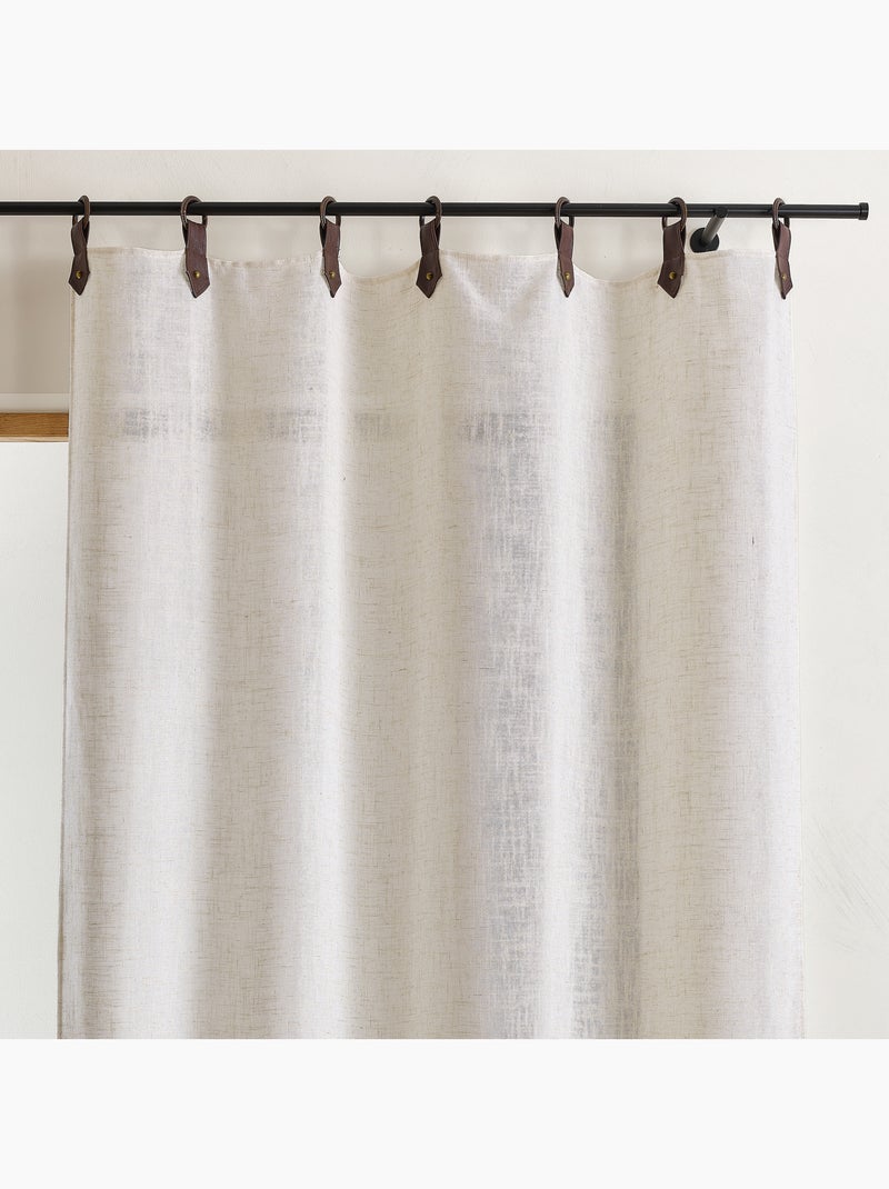 Tenda in tessuto polilineare con anelli effetto pelle sulle gambe Beige chiaro - Kiabi