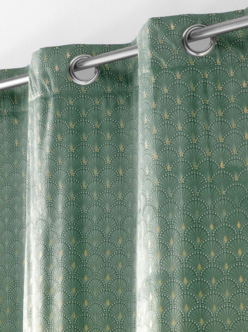 Tenda in velluto con stampa oro Cachi - Kiabi