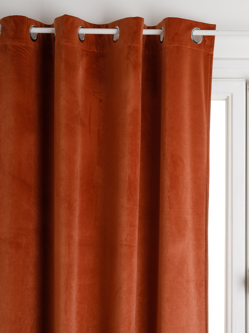 Tenda in velluto oscurante Terracotta - Kiabi