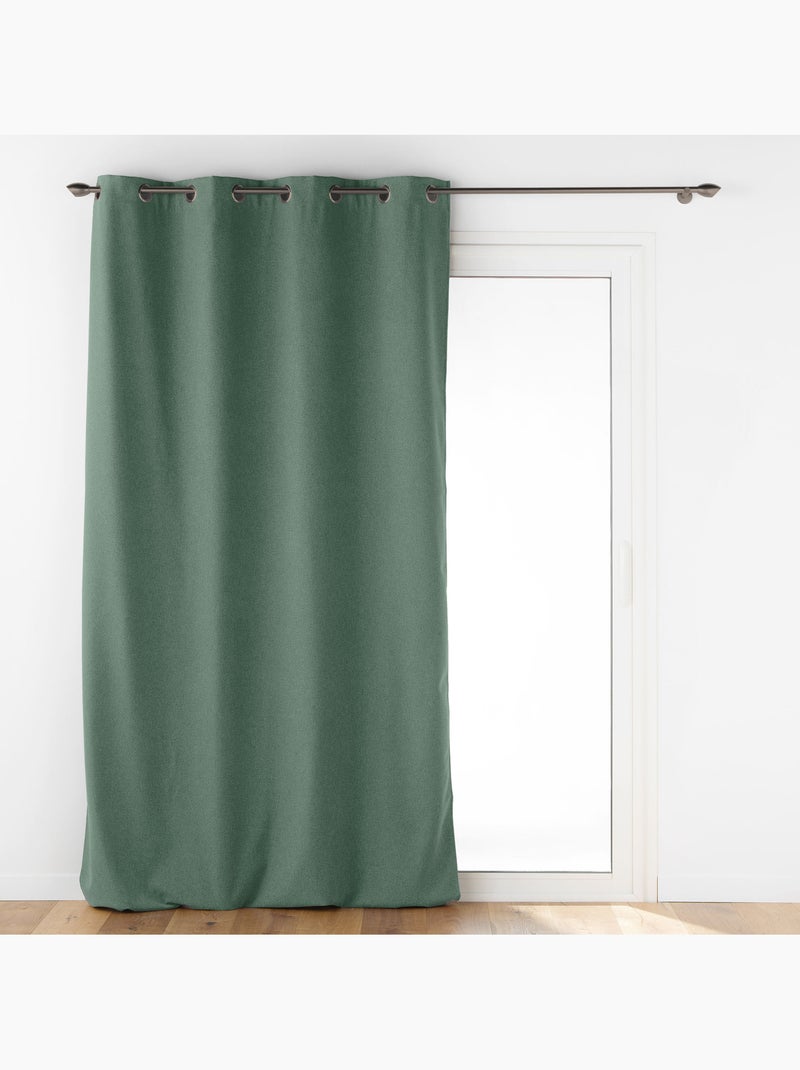 Tenda isolante a tinta unita con occhielli Verde - Kiabi