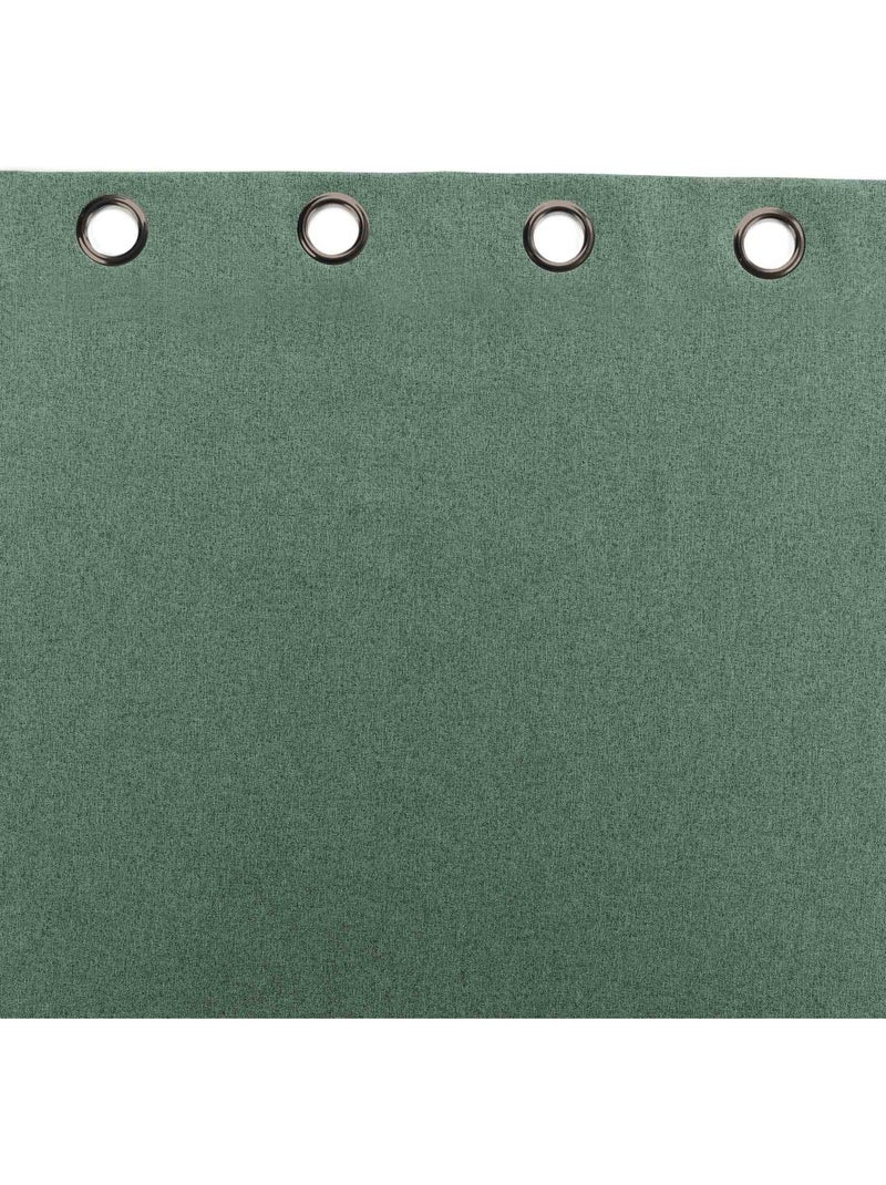 Tenda isolante a tinta unita con occhielli Verde - Kiabi