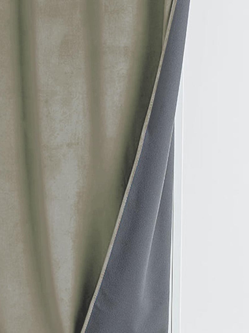 Tenda isolante e oscurante in velluto foderato in pile Beige - Kiabi