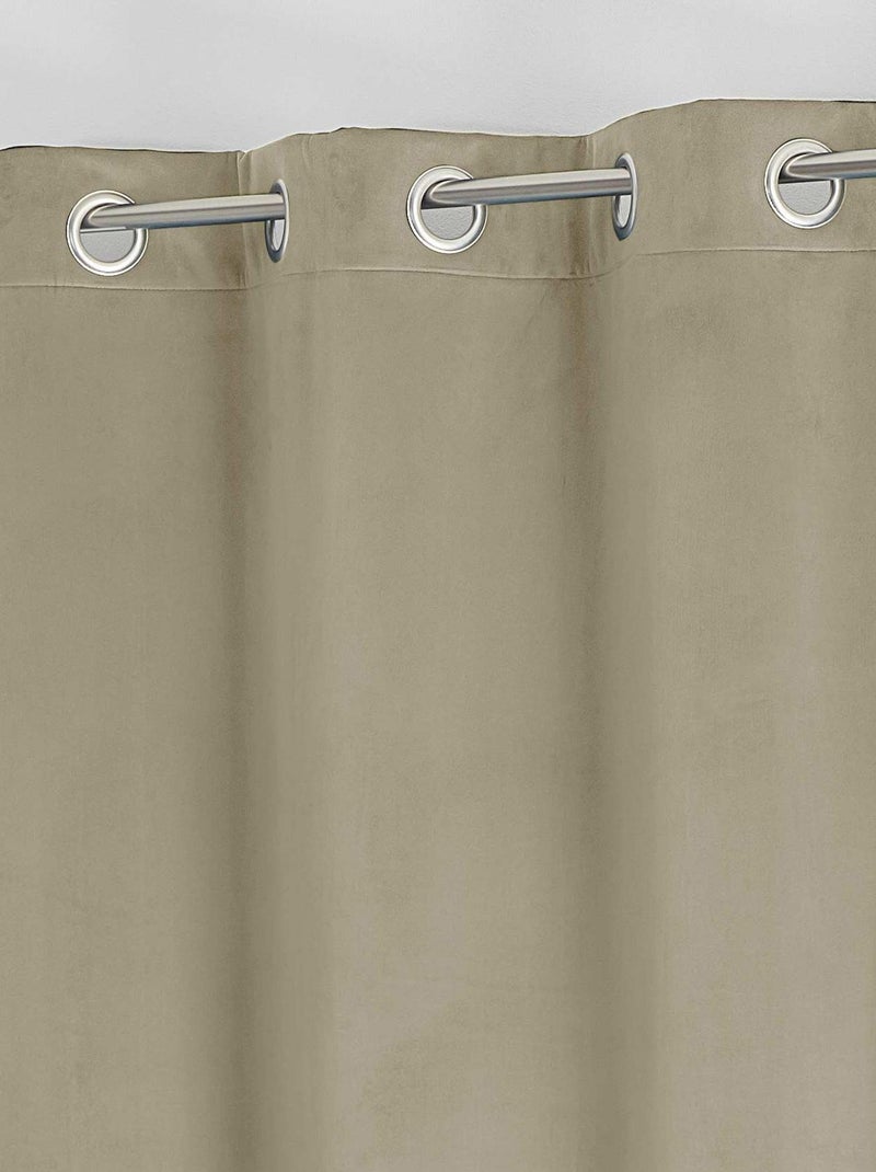 Tenda isolante e oscurante in velluto foderato in pile Beige - Kiabi