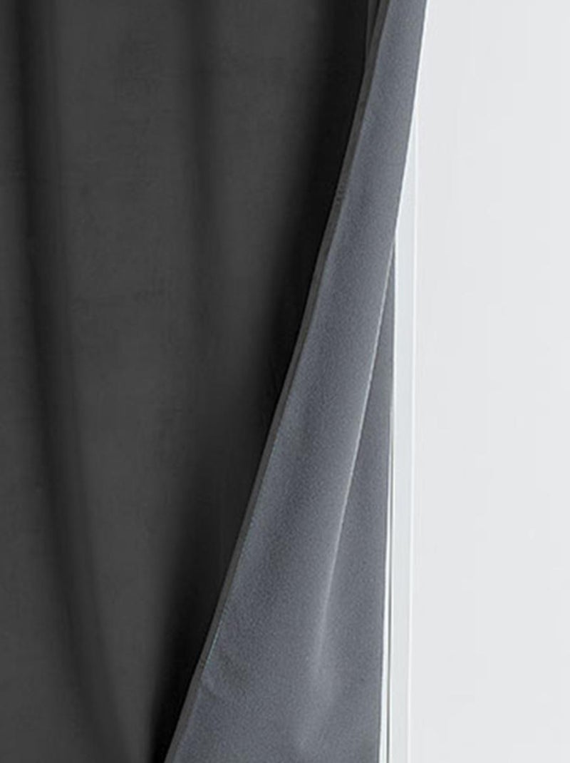 Tenda isolante e oscurante in velluto foderato in pile Grigio antracite - Kiabi
