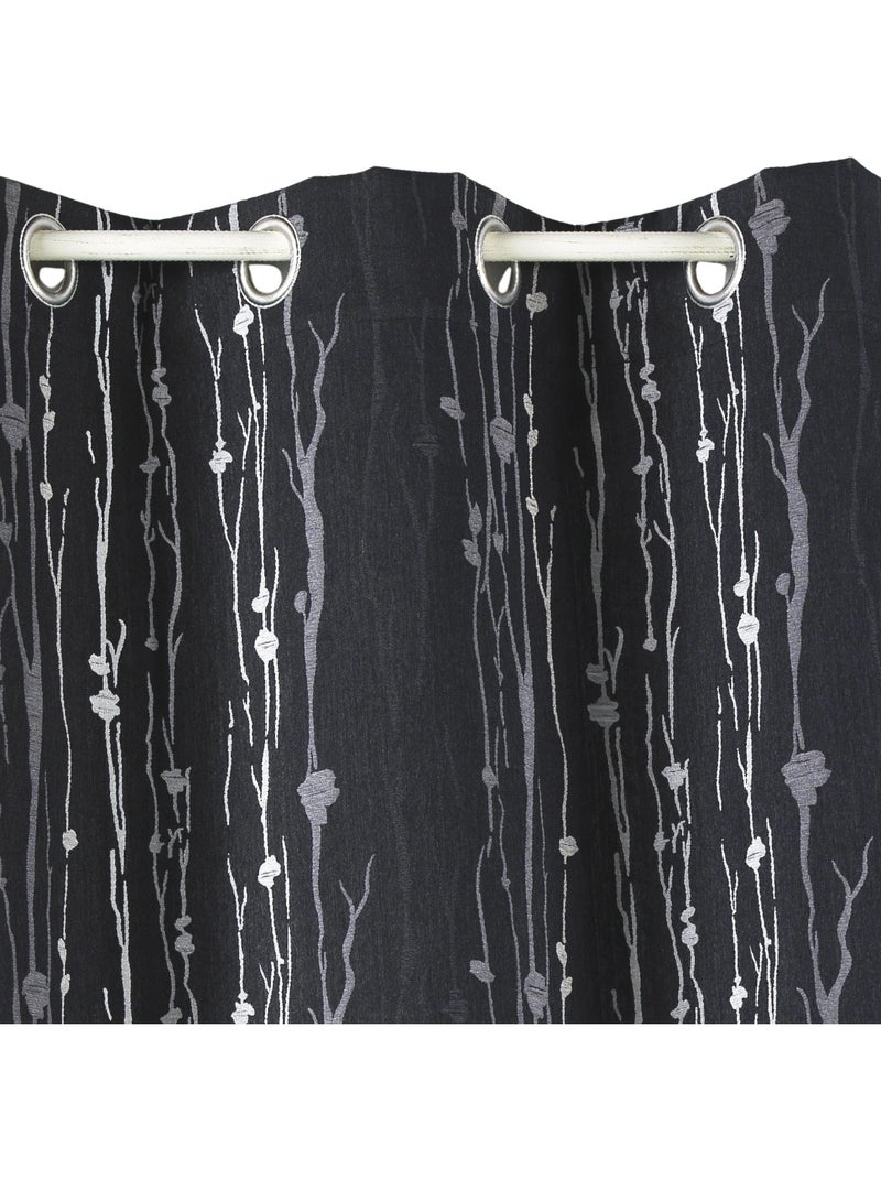 Tenda isolante in jacquard con stampa di radici Nero - Kiabi
