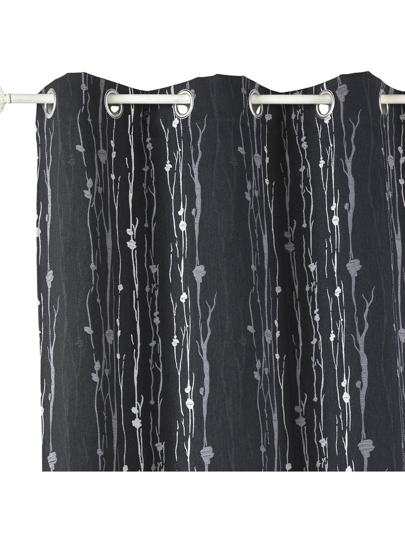Tenda isolante in jacquard con stampa di radici Nero - Kiabi