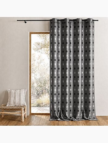 Tenda jacquard a pois tono su tono
