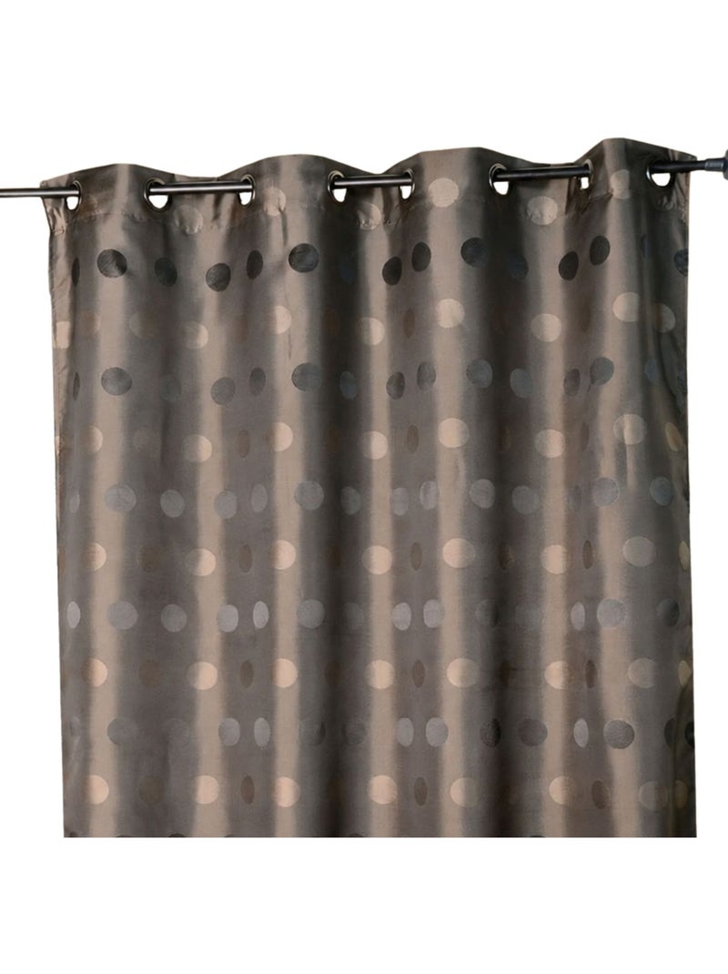Tenda jacquard a pois tono su tono Tortora - Kiabi