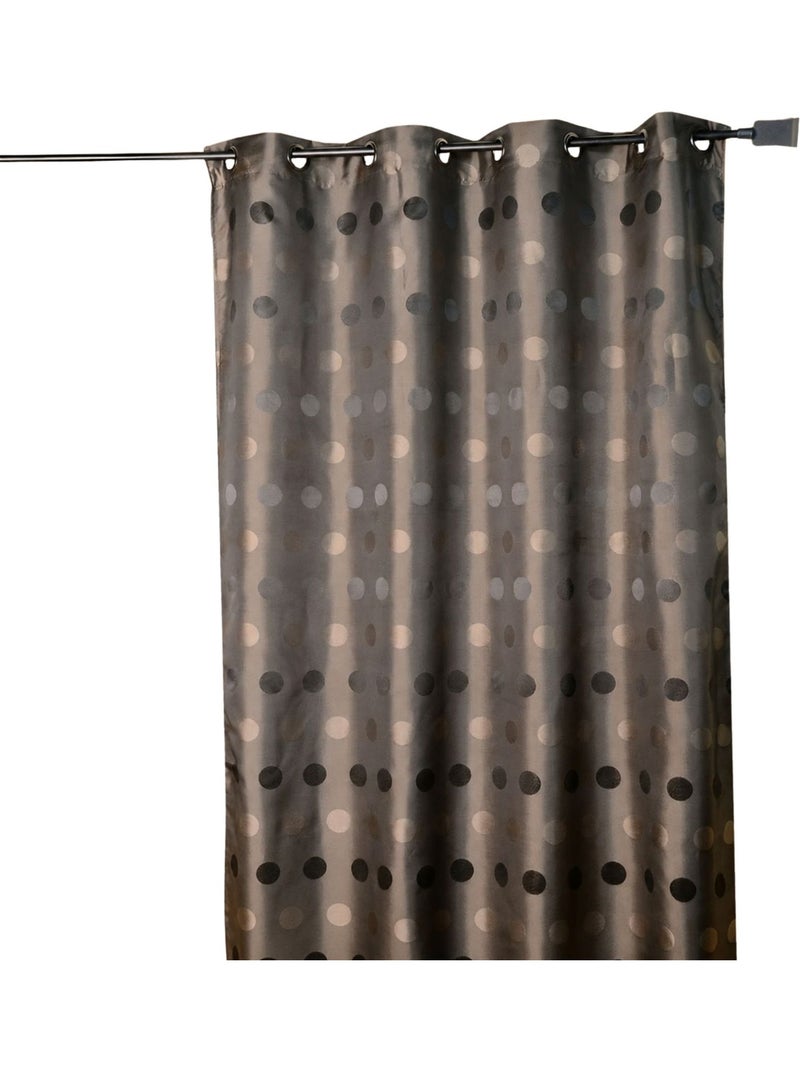 Tenda jacquard a pois tono su tono Tortora - Kiabi