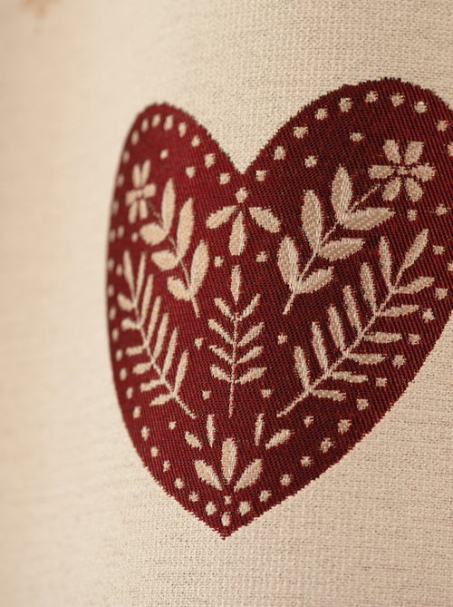 Tenda jacquard ad occhiello con top in percalle e motivi a cuore - Kiabi