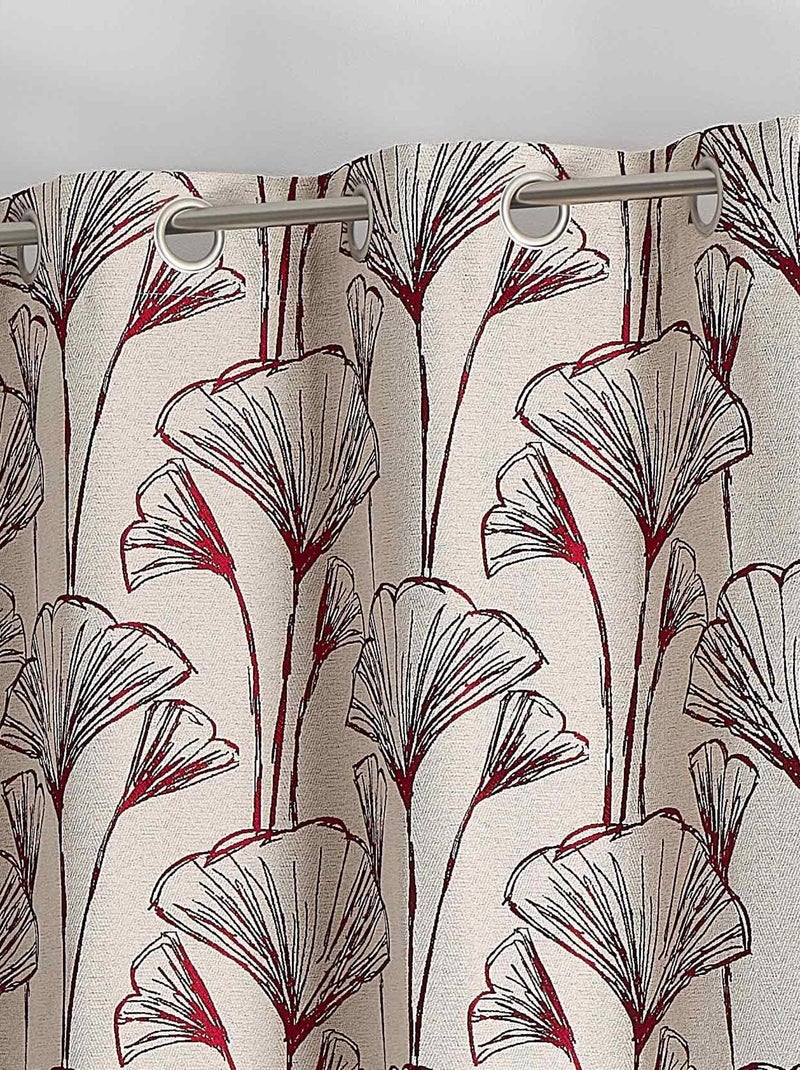 Tenda jacquard con fiori di Gingko Bordeaux - Kiabi