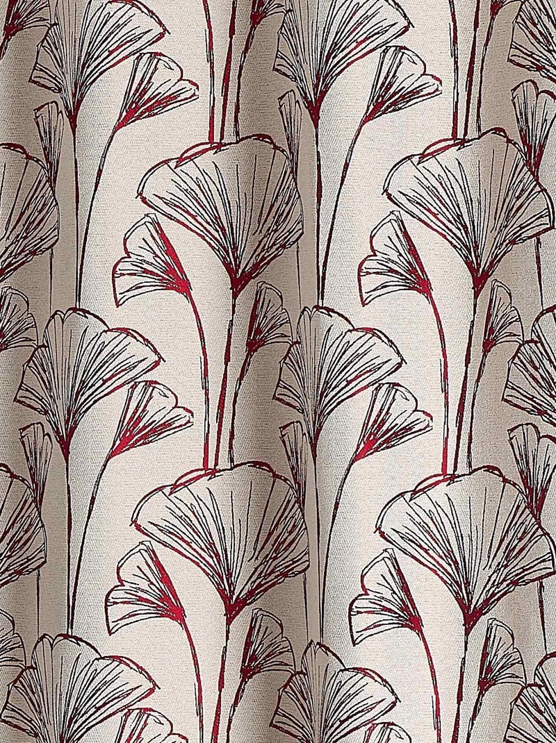 Tenda jacquard con fiori di Gingko Bordeaux - Kiabi