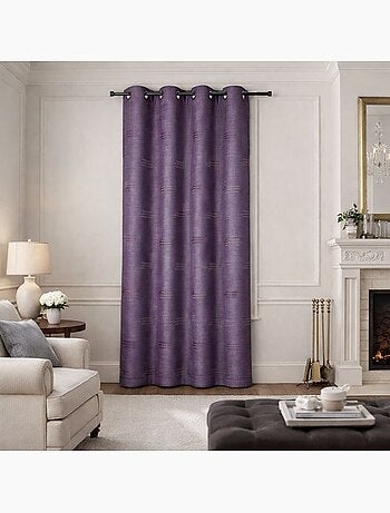 Tenda jacquard con forme geometriche e occhielli