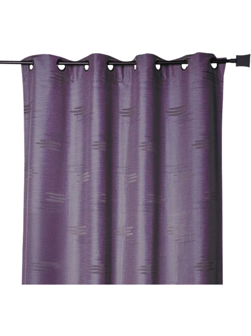 Tenda jacquard con forme geometriche e occhielli Viola prugna - Kiabi