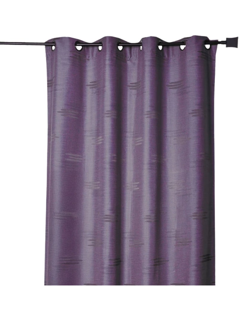 Tenda jacquard con forme geometriche e occhielli Viola prugna - Kiabi