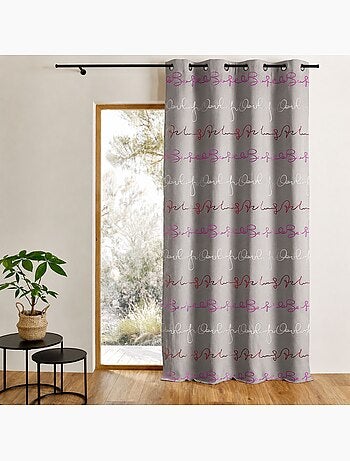 Tenda jacquard con motivi a caratteri di scrittura