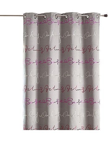 Tenda jacquard con motivi a caratteri di scrittura