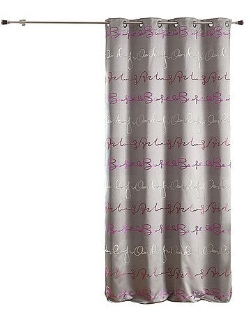 Tenda jacquard con motivi a caratteri di scrittura