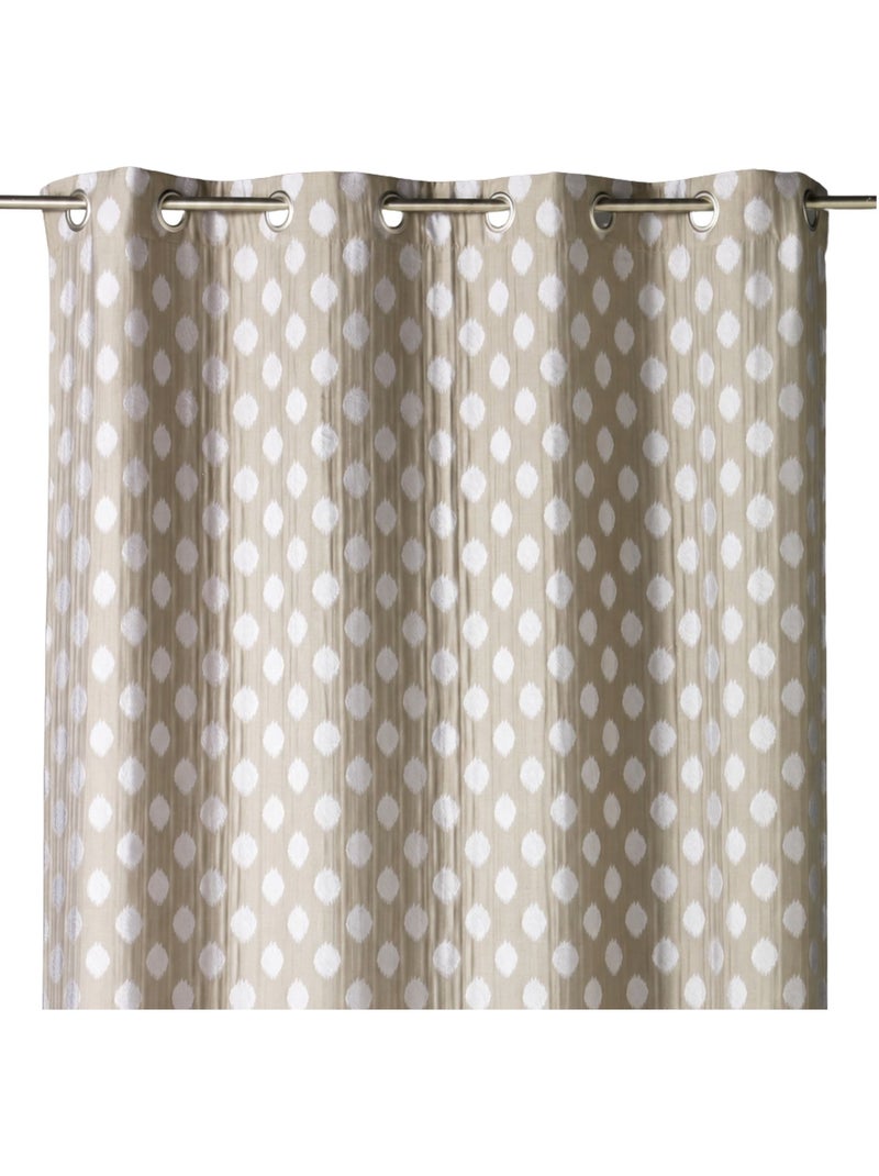 Tenda jacquard con motivi arrotondati, peso Tortora - Kiabi