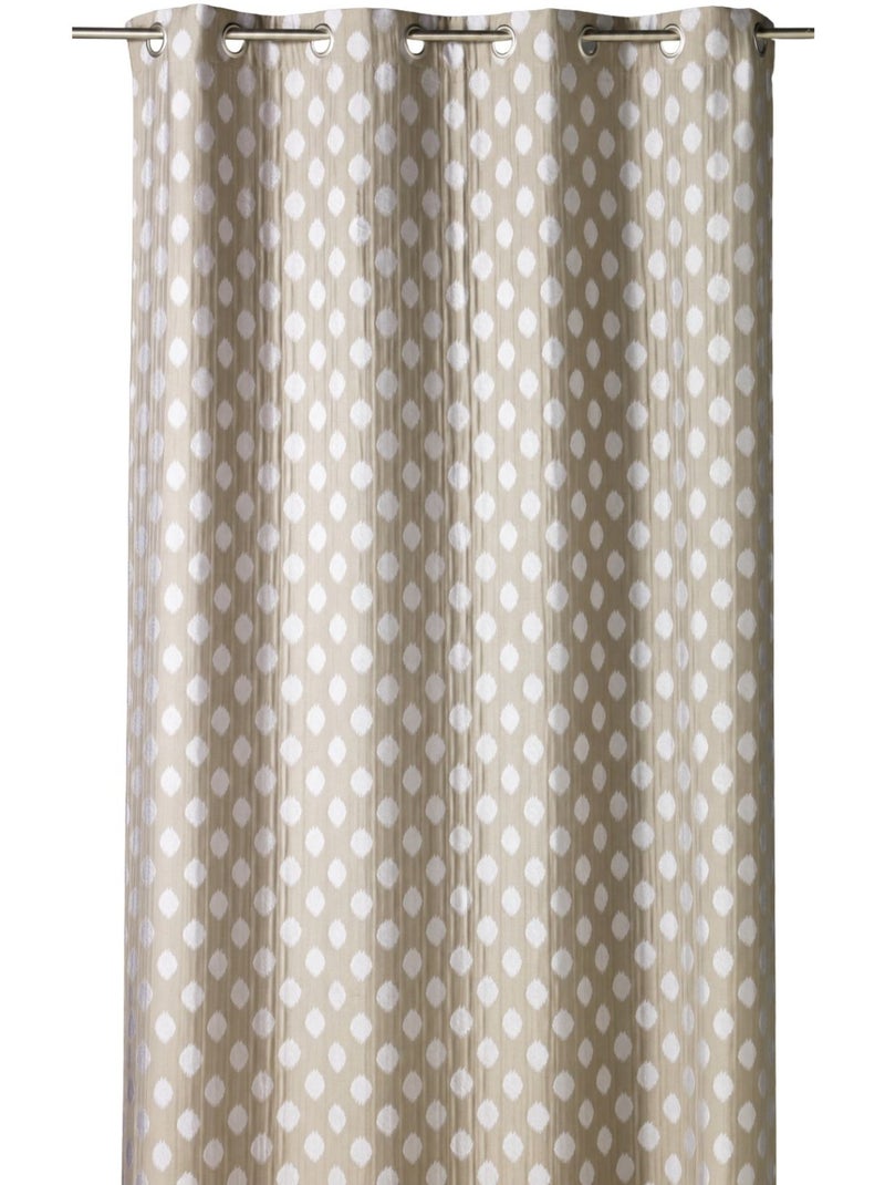 Tenda jacquard con motivi arrotondati, peso Tortora - Kiabi