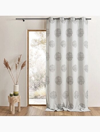 Tenda jacquard con motivi circolari sfumati