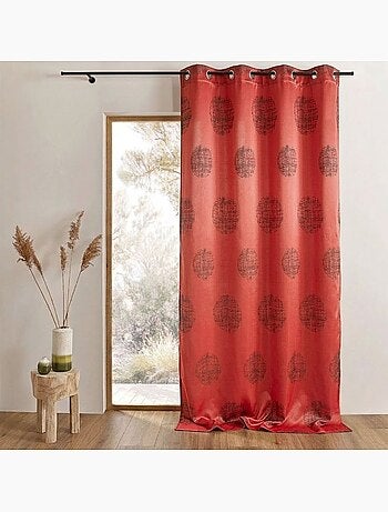 Tenda jacquard con motivi circolari sfumati