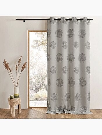 Tenda jacquard con motivi circolari sfumati
