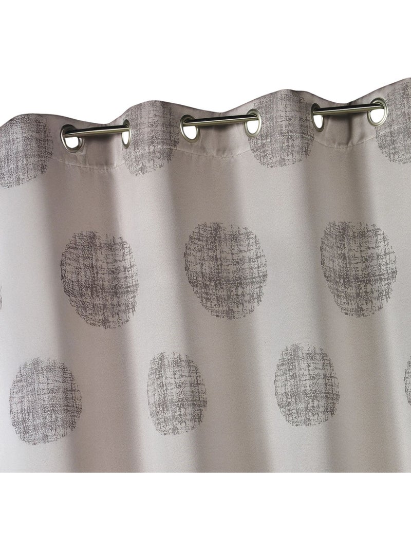 Tenda jacquard con motivi circolari sfumati Tortora - Kiabi