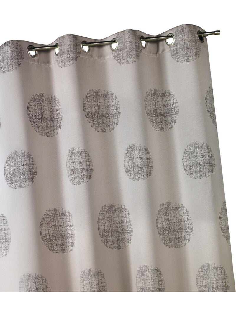 Tenda jacquard con motivi circolari sfumati Tortora - Kiabi