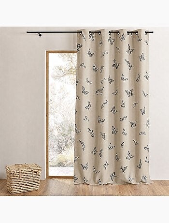 Tenda jacquard con motivo a farfalle