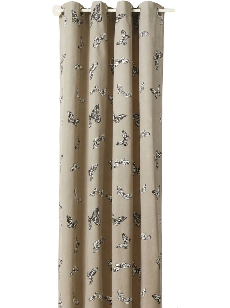 Tenda jacquard con motivo a farfalle Beige - Kiabi