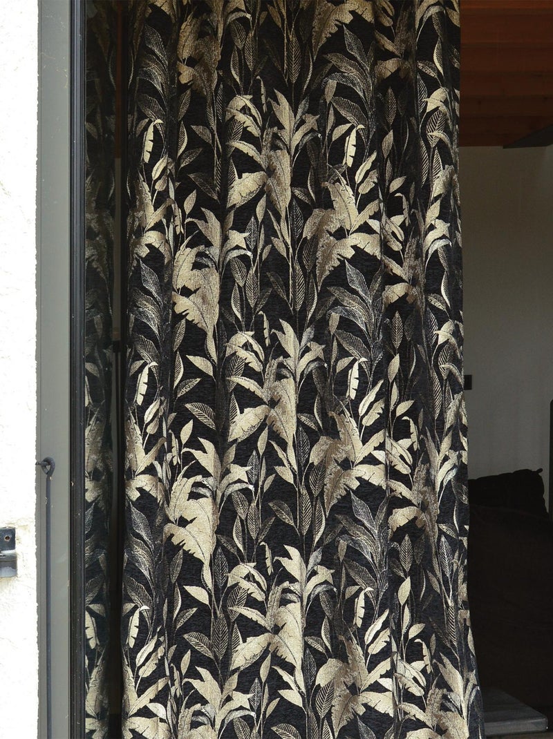 Tenda jacquard con motivo a giungla Nero - Kiabi
