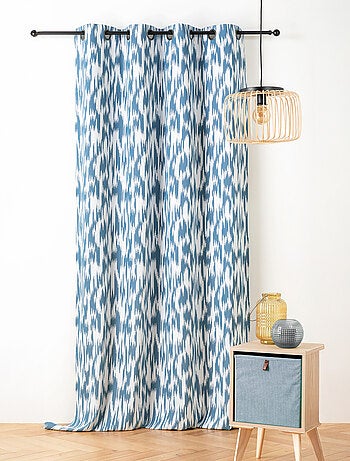 Tenda jacquard con motivo ikat in filati upcycled