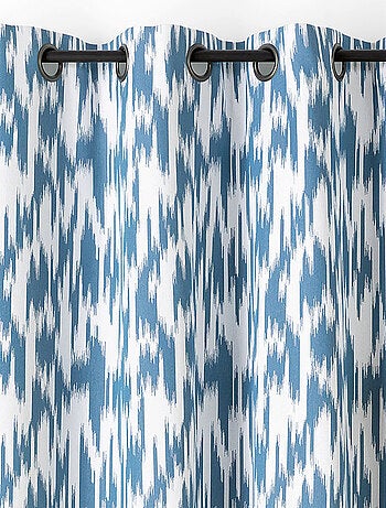 Tenda jacquard con motivo ikat in filati upcycled