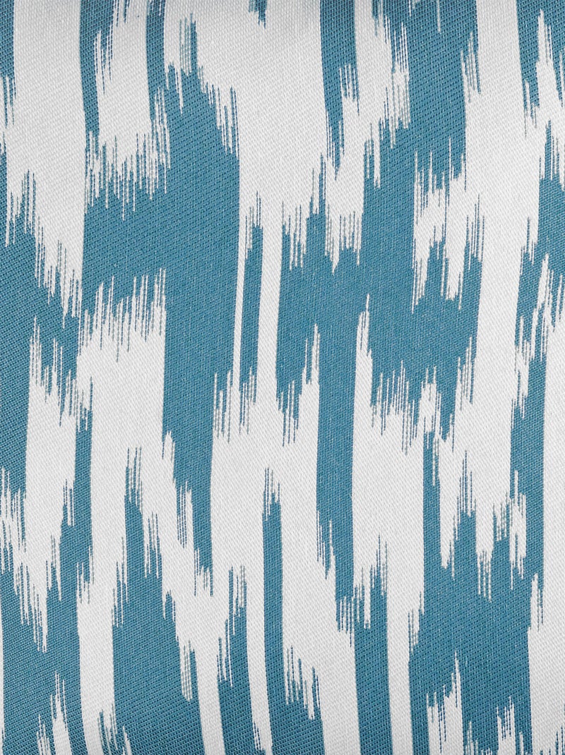 Tenda jacquard con motivo ikat in filati upcycled Blu - Kiabi