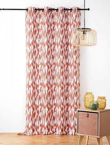 Tenda jacquard con motivo ikat in filati upcycled