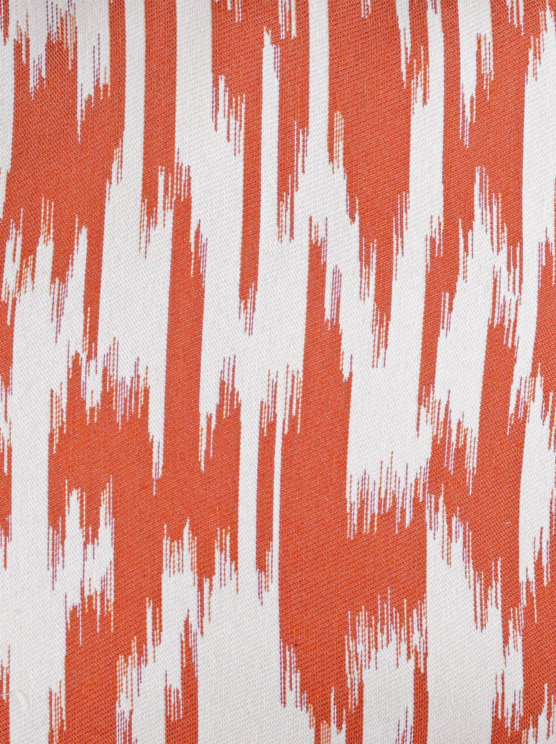 Tenda jacquard con motivo ikat in filati upcycled Terracotta - Kiabi