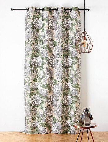 Tenda jacquard con motivo ortensia