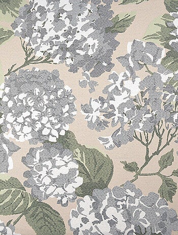 Tenda jacquard con motivo ortensia