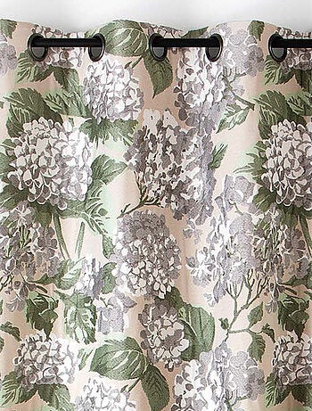 Tenda jacquard con motivo ortensia