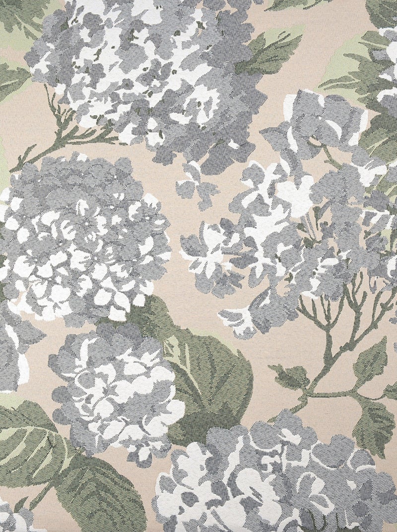 Tenda jacquard con motivo ortensia Beige - Kiabi
