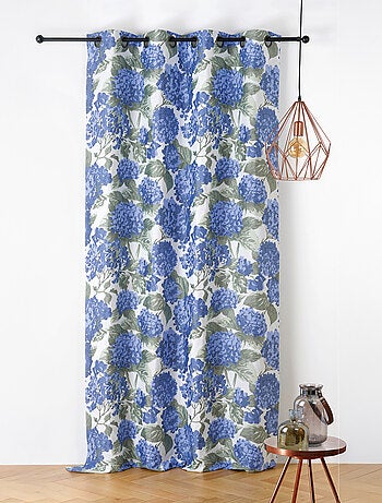 Tenda jacquard con motivo ortensia