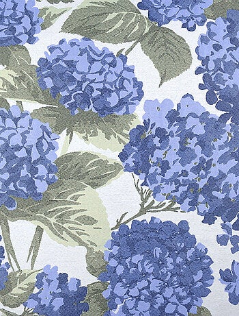 Tenda jacquard con motivo ortensia