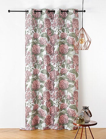 Tenda jacquard con motivo ortensia