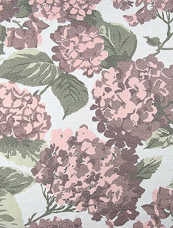 Tenda jacquard con motivo ortensia
