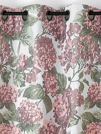 Tenda jacquard con motivo ortensia