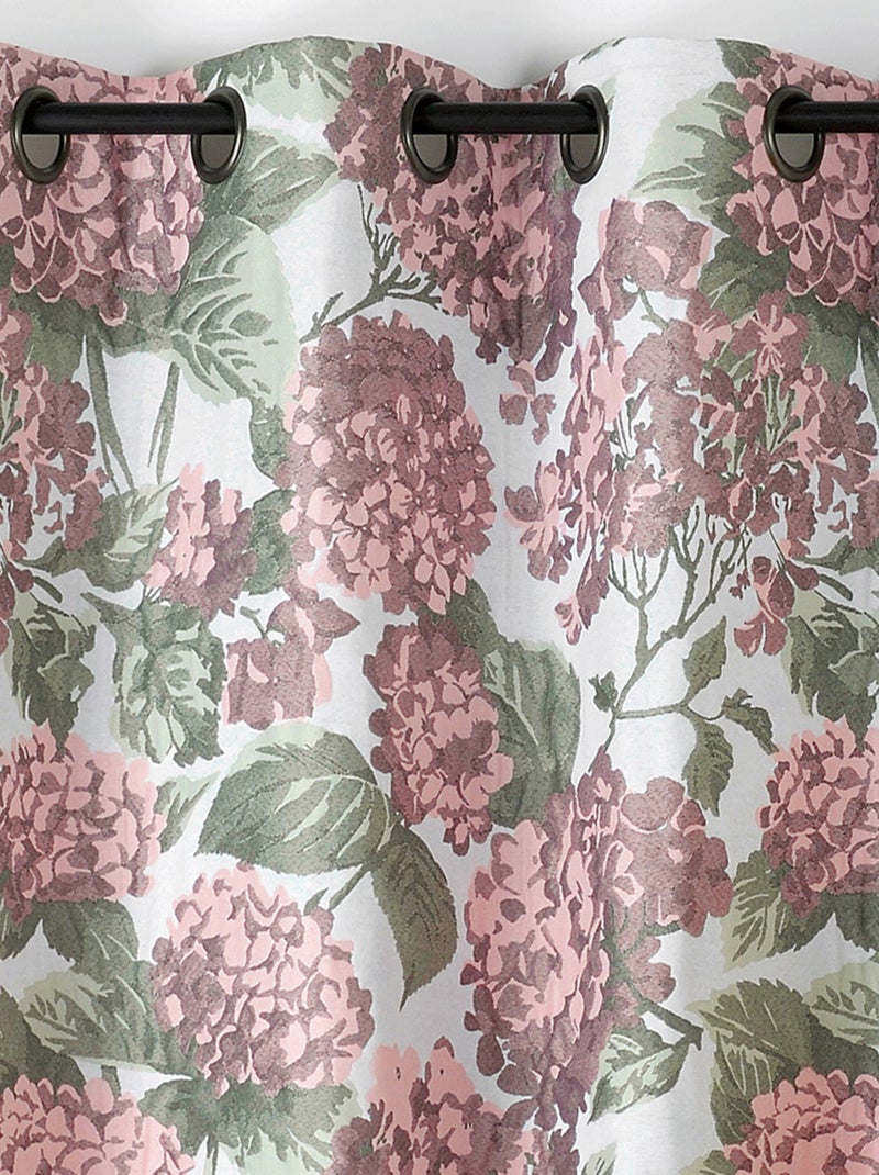Tenda jacquard con motivo ortensia Rosa - Kiabi