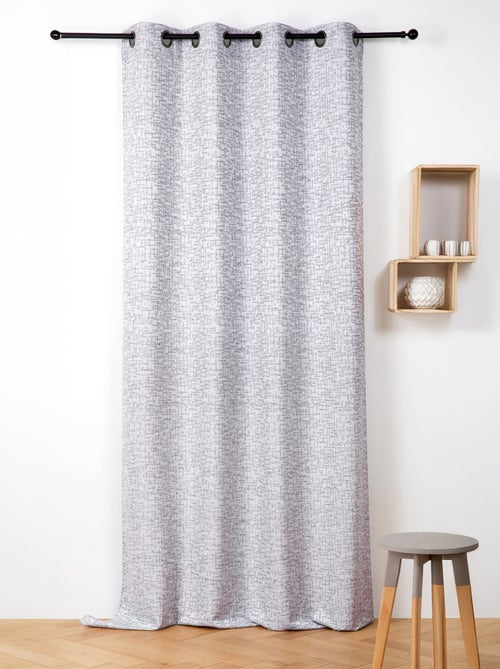 Tenda jacquard con occhielli effetto tweed - Kiabi Tenda jacquard con occhielli effetto tweed - Kiabi