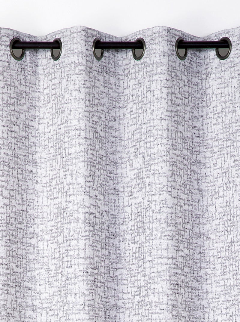 Tenda jacquard con occhielli effetto tweed Blu - Kiabi