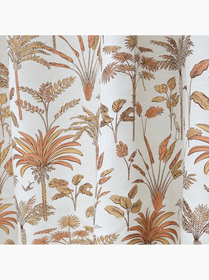 Tenda Jacquard con palme esotiche Terracotta - Kiabi